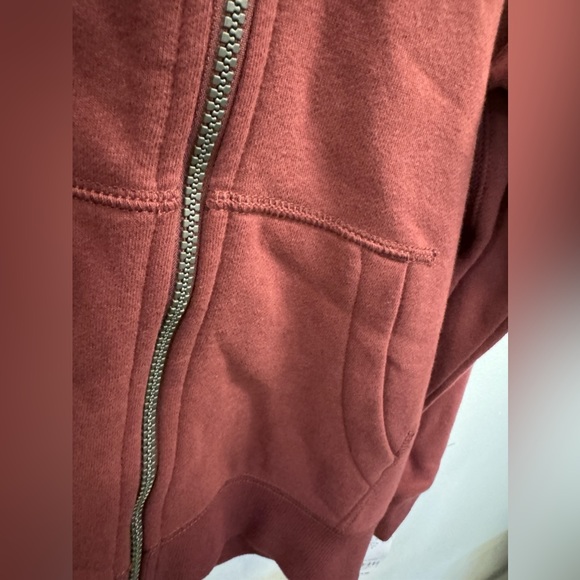 New Carters Brick Red Zip Up Hoodie for Youth - Picture 3 of 5